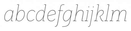 LeanO FY Thin Italic Font LOWERCASE