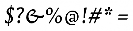 Lemon Serif Italic Font OTHER CHARS