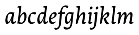 Lemon Serif Italic Font LOWERCASE