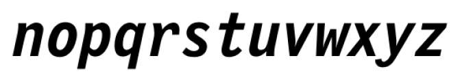Letter Gothic BT Bold Italic Font LOWERCASE