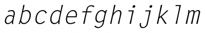 Letter Gothic FS Oblique Font LOWERCASE
