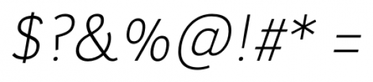 Leuk Light Italic Font OTHER CHARS