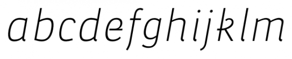 Leuk Light Italic Font LOWERCASE