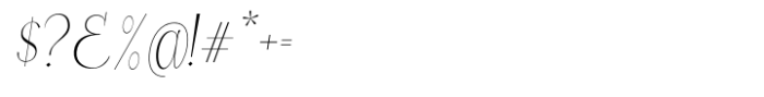 LE Buffec Thin Italic Font OTHER CHARS