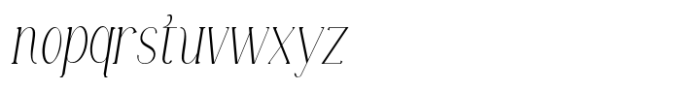 LE Buffec Thin Italic Font LOWERCASE