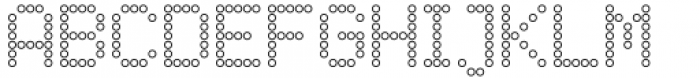 LED pixel Circle Outline Font UPPERCASE
