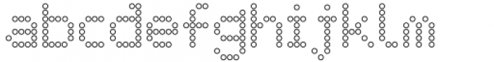 LED pixel Circle Outline Font LOWERCASE