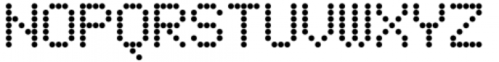 LED pixel Circle Font UPPERCASE