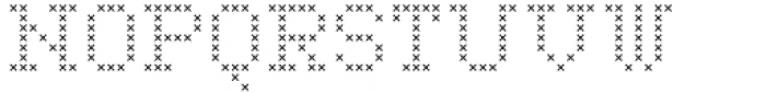 LED pixel Cr Slab Serif Font UPPERCASE
