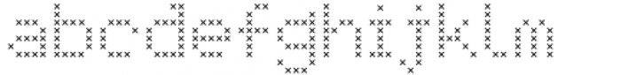 LED pixel Cr Slab Serif Font LOWERCASE
