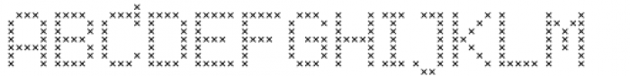 LED pixel Cr Unicase Font UPPERCASE