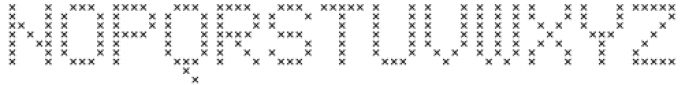 LED pixel Cr Unicase Font UPPERCASE