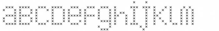LED pixel Cr Unicase Font LOWERCASE