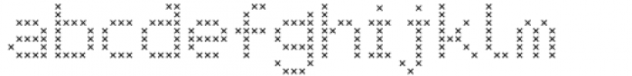 LED pixel Cross Font LOWERCASE