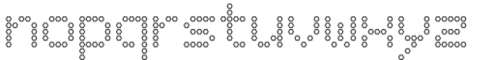 LED pixel Hex Outline Font LOWERCASE