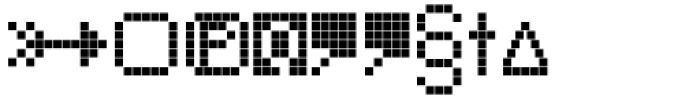 LED pixel Icons Font LOWERCASE