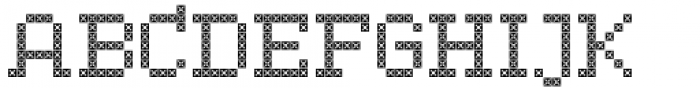 LED pixel SCr Slab Serif Font UPPERCASE