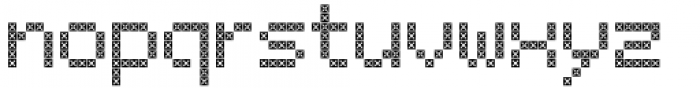 LED pixel SCr Slab Serif Font LOWERCASE