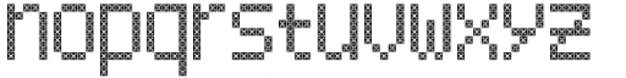 LED pixel SCr Unicase Font LOWERCASE