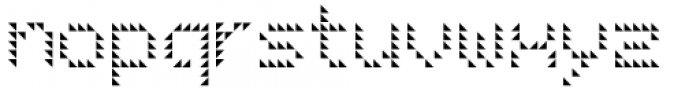 LED pixel SH1 Slab Serif Font LOWERCASE