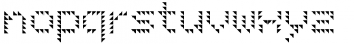 LED pixel SH2 Slab Serif Font LOWERCASE