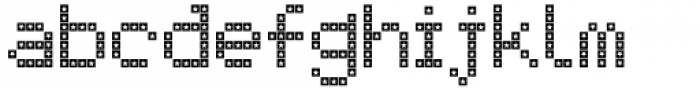 LED pixel SSt Slab Serif Font LOWERCASE