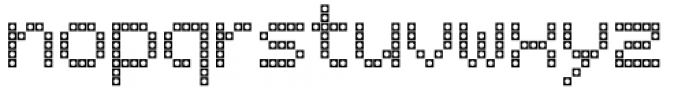 LED pixel Square Circle Font LOWERCASE