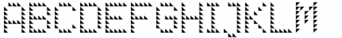 LED pixel Square Half 1 Font UPPERCASE