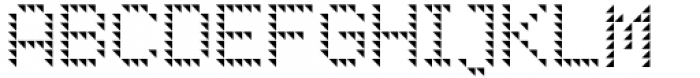 LED pixel Square Half 2 Font UPPERCASE