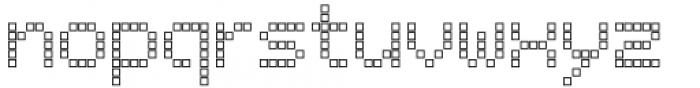 LED pixel Square Outline Font LOWERCASE