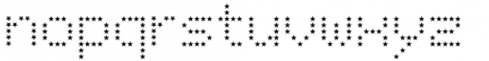 LED pixel Star Font LOWERCASE