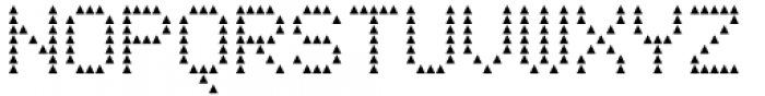 LED pixel Triangle Font UPPERCASE