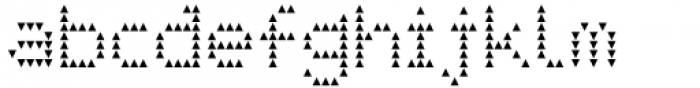 LED pixel Triangle Font LOWERCASE
