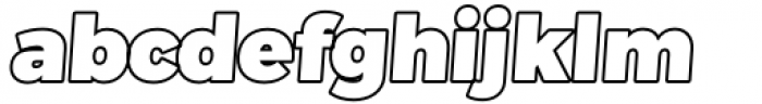 Leafco Outline Regular Italic Font LOWERCASE