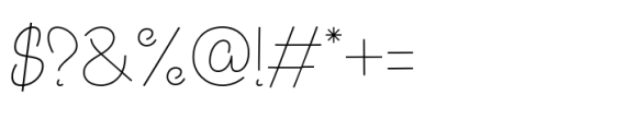 Leafmist Thin Font OTHER CHARS