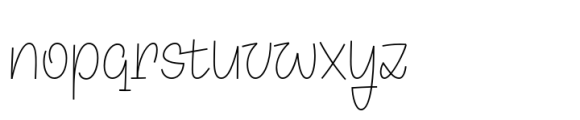 Leafmist Thin Font LOWERCASE