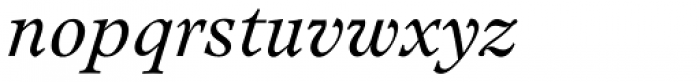 Leamington EF Light Italic Font LOWERCASE