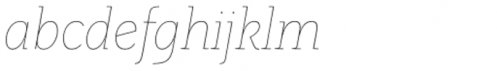 LeanO FY Thin Italic Font LOWERCASE