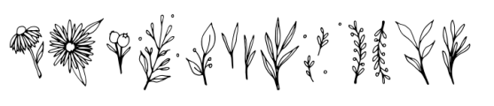 Leaves and Twigs Floral Font LOWERCASE