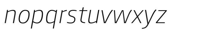 Lecturia Extra Light Italic Font LOWERCASE