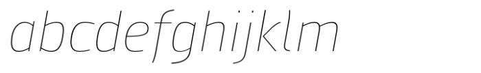 Lecturia Thin Italic Font LOWERCASE