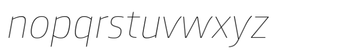 Lecturia Thin Italic Font LOWERCASE
