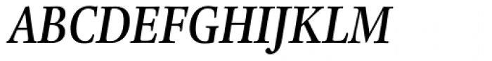 Legacy Serif Pro Bold Condensed Italic Font UPPERCASE