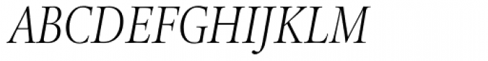 Legacy Serif Pro Light Condensed Italic Font UPPERCASE