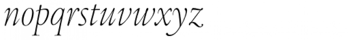 Legacy Serif Std ExtraLight Condensed Italic Font LOWERCASE