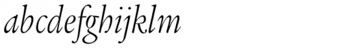 Legacy Serif Std Light Condensed Italic Font LOWERCASE