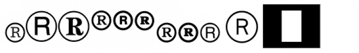 Legal Trademarks Font LOWERCASE