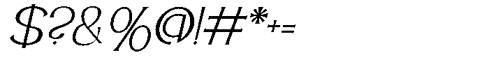 Legend Sacred Italic Font OTHER CHARS