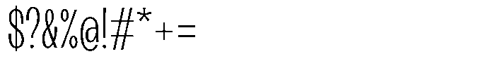 Lehit Condensed Extra Light Font OTHER CHARS