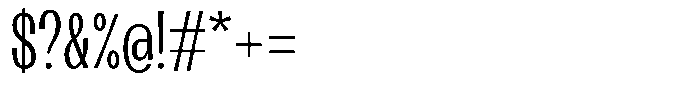 Lehit Condensed Light Font OTHER CHARS